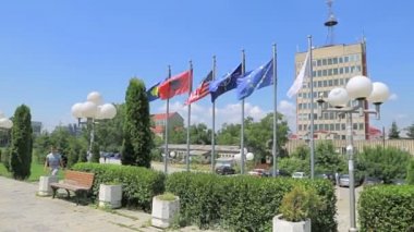 Milli Kütüphane bayrakları