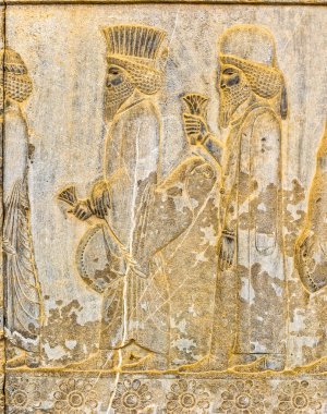 Farsça soylular kabartma ayrıntı Persepolis