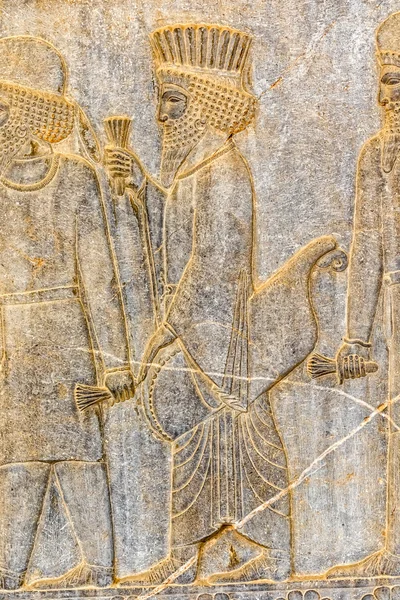 Perzsa nemes relief részletei Persepolis — Stock Fotó