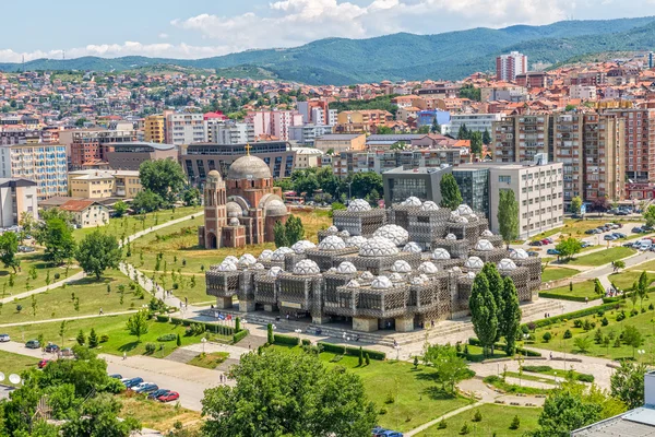 Pristina alte Gebäude Antenne — Stockfoto