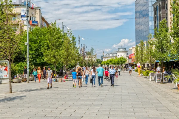 Moder teresa street i pristina — Stockfoto