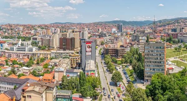 Pristina panorama aerial view — Stock Photo, Image