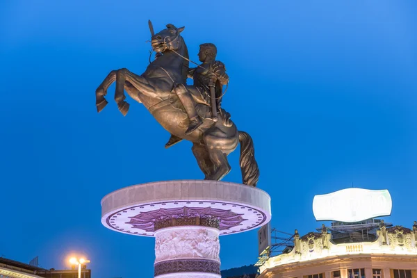 Alexander the Great statue in Skopje — Stok fotoğraf