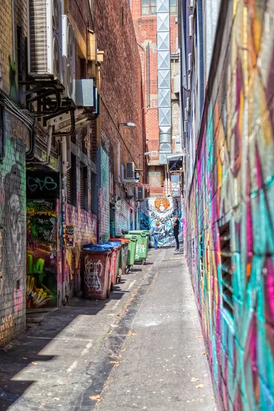 Melbourne graffiti ślepy zaułek ulicy — Zdjęcie stockowe