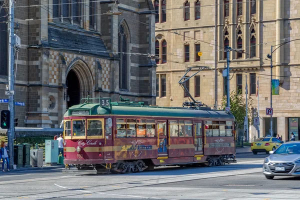 Melbourne şehir daire tramvay — Stok fotoğraf