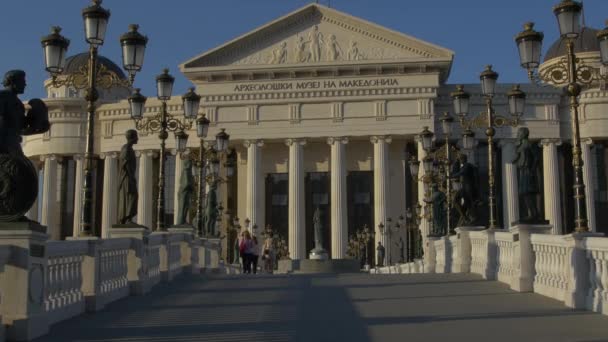 Puente ocular de Skopje — Vídeo de stock