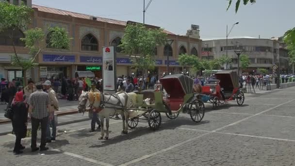 Carruajes del mercado de Teherán — Vídeos de Stock