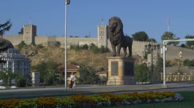 Skopje aslan heykeli