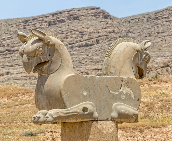 Griffin hoofdstad Persepolis — Stockfoto