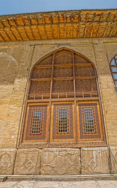 Citadel wooden windows vertical — Stockfoto