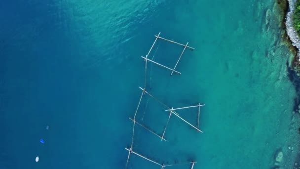 Vista aérea de Mali Ston Bay — Vídeo de stock