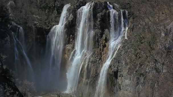 Plitvice lakes national park in Croatia. — Stock Video