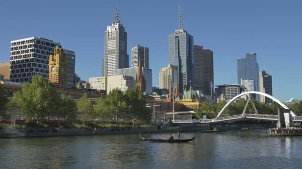 Melbourne afrernoon paseo en góndola — Vídeos de Stock