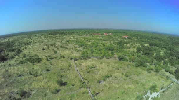 Kamenné stěny v Dalmánském území, vzdušný záběr — Stock video