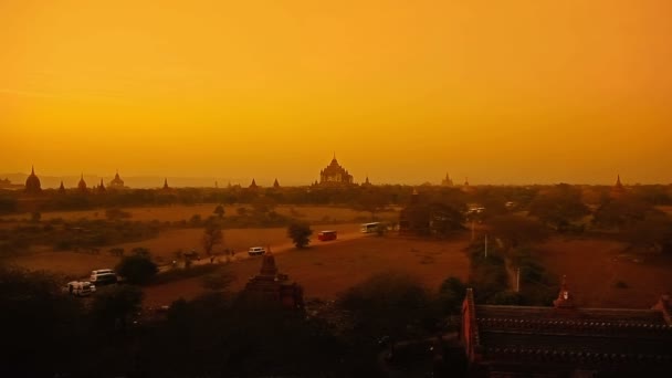 Puesta de sol en Bagan — Vídeos de Stock