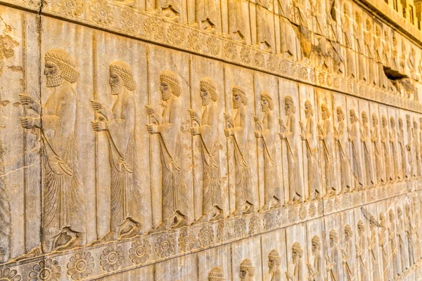 Ölümsüzler kabartma ayrıntı Persepolis — Stok fotoğraf