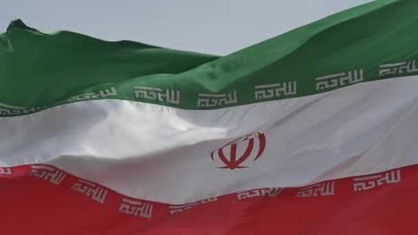 Bandiera dell'Iran al rallentatore — Video Stock