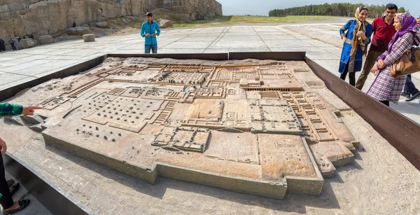 Modelo a escala de las ruinas de Persépolis — Foto de Stock