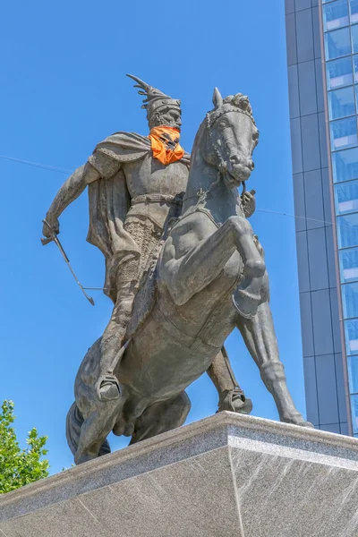 Статуя Скандербега Приштина — стоковое фото