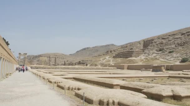 Persepolis reruntuhan panorama — Stok Video