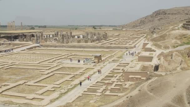 Persepolis ruïnes panorama — Stockvideo