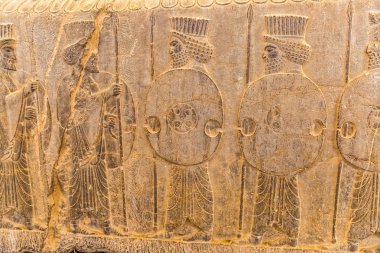 Ölümsüzler kabartma ayrıntı Persepolis