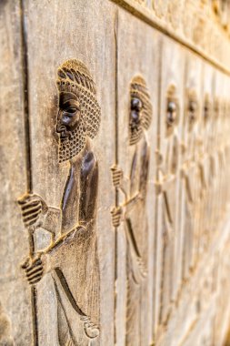 Ölümsüzler kabartma ayrıntı Persepolis