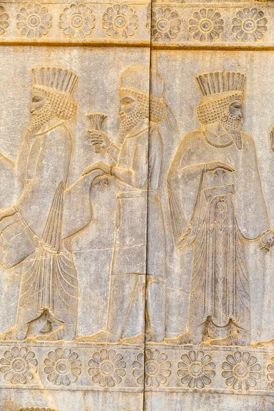 Noblemen relief detail Persepolis — Stock Photo, Image