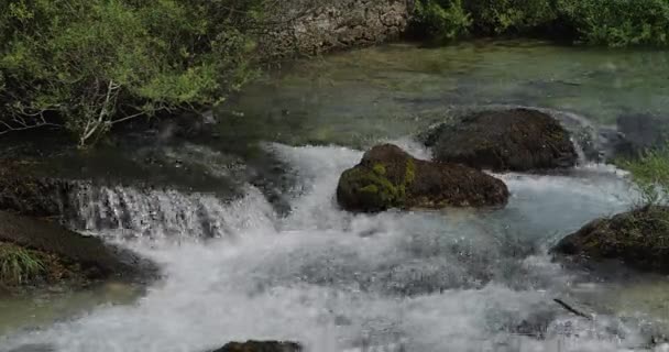 Річка Крка у Кніні — стокове відео
