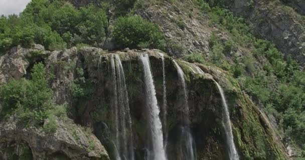 Waterfall Krcic bridge in Knin — Stock Video