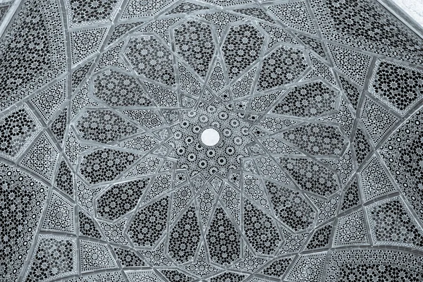 Tomb of Hafez ceiling black and white — Stock Photo, Image