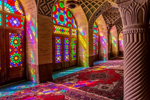 Gebetsraum der nasir al-mulk-Moschee — Stockfoto