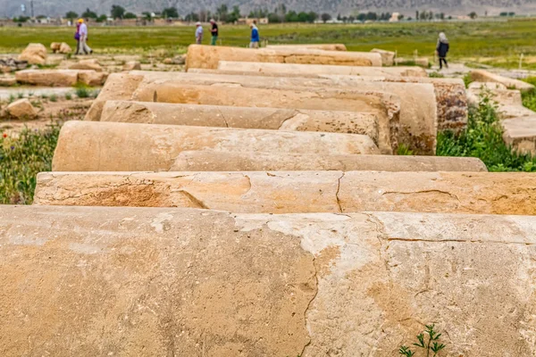 Pasargadae sütunları kalır — Stok fotoğraf