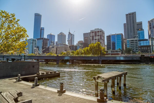 Melbourne vista da doca velha — Fotografia de Stock