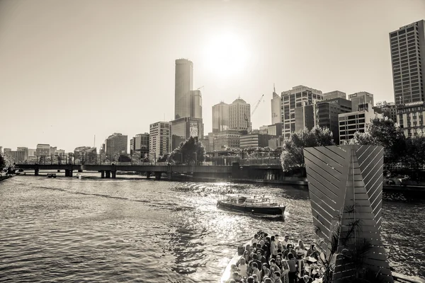 Melbourne preto e branco — Fotografia de Stock