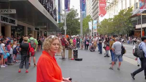 Músico de Melbourne Street — Vídeo de stock