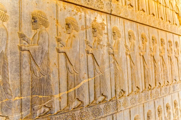 Immortals relief detail Persepolis — Stock Photo, Image