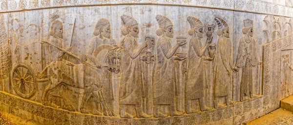 Relief, Persepolis panorámás — Stock Fotó