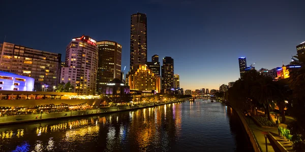 Melbourne Southbank al atardecer — Foto de Stock