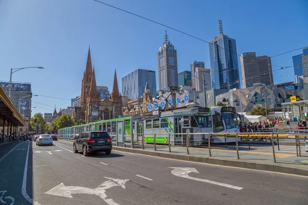 Estación de tranvía Melbourne Flinders Street — Foto de Stock