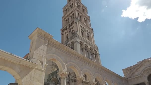 Dividido Palácio Diocleciano Peristil — Vídeo de Stock