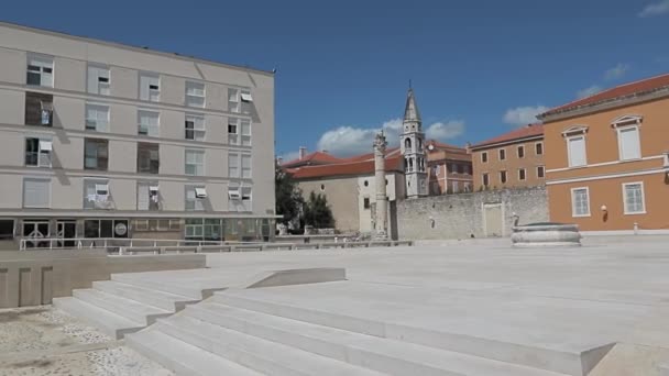 Zadar Plaza verde — Vídeos de Stock