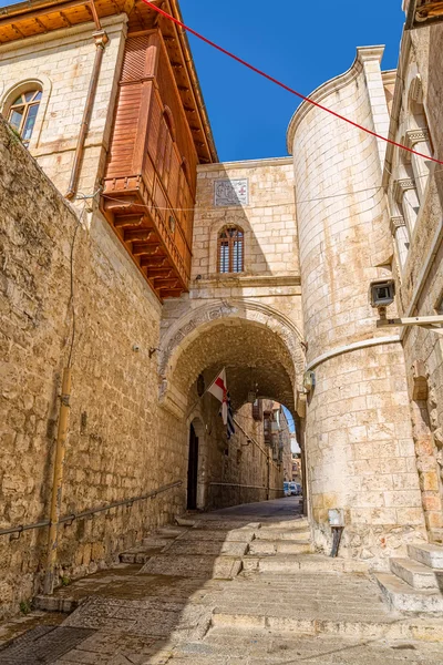 Jerozolima wąska ulica — Zdjęcie stockowe