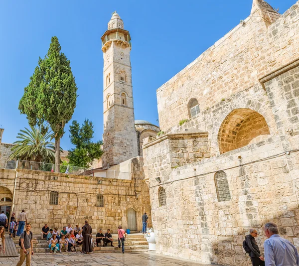 Minarete de mezquita Omer en Jerusalén —  Fotos de Stock
