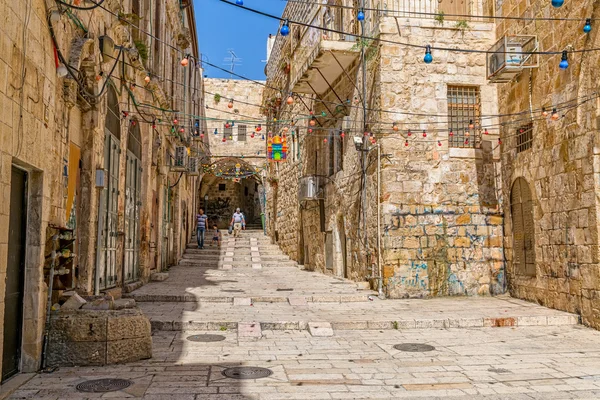 Calle antigua de Jerusalén —  Fotos de Stock