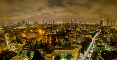 Tel Aviv gece hava panorama tarafından