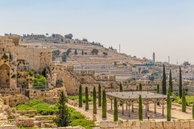 Solomons temple remains Jerusalem clipart