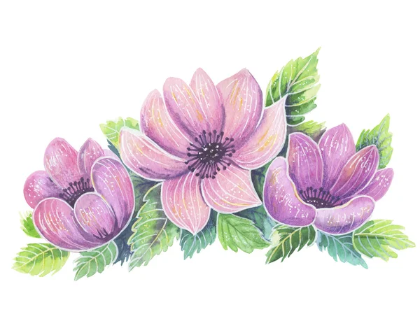 Flores cor de rosa Composição — Fotografia de Stock
