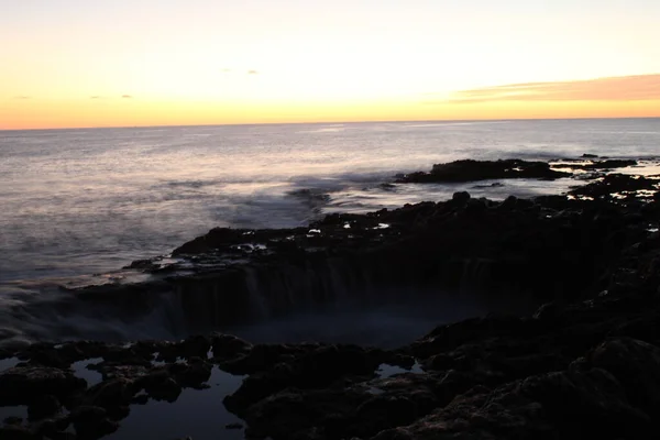 Bloqueo Volcánico Costa Isla Gran Canaria — Foto de Stock