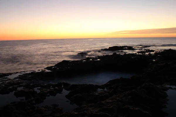 Blowhole Volcanique Sur Côte Île Gran Canaria — Photo